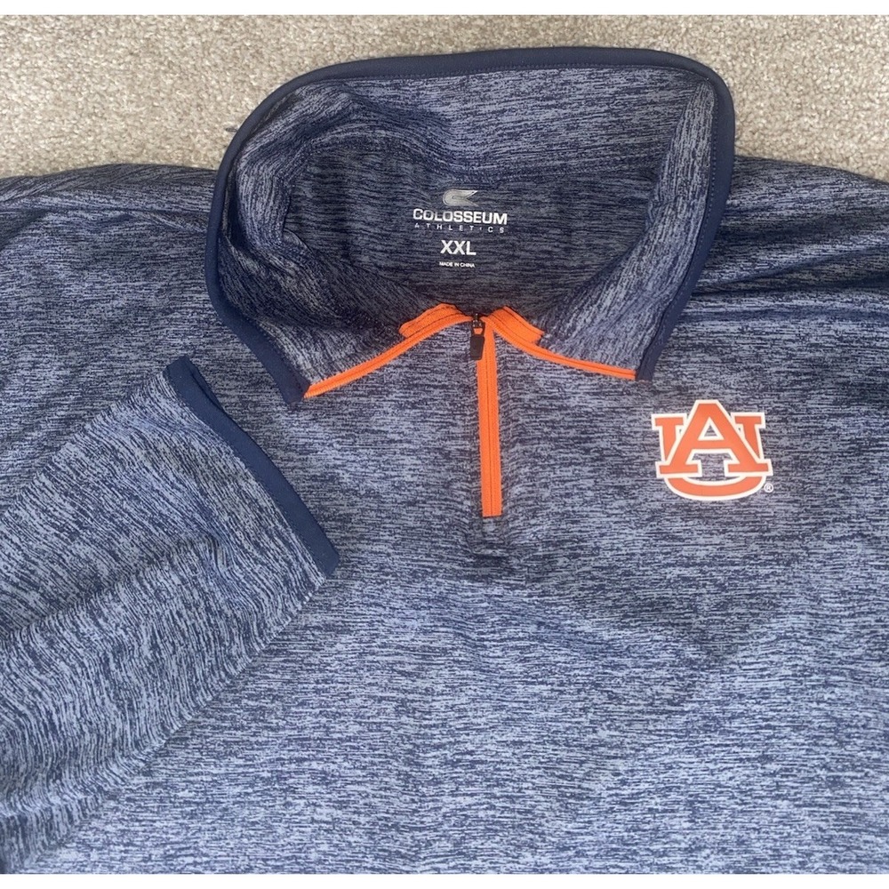 Colosseum Athletics 1/4 Zip Auburn Tigers Pullover Mens XXL NCAA Performance